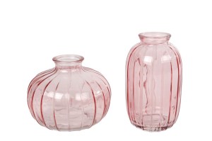 Vaas Ribbel roze recht