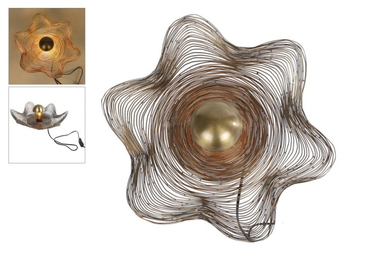 Wandlamp Star oud messing metaal 