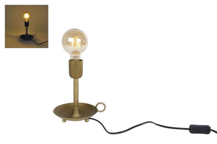 Tafellamp Blaker antiek goud metaal