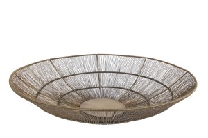 Schaal "Haley" oud goud metaal