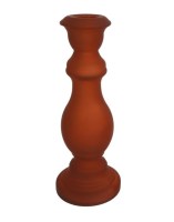 Kandelaar "Noviembre" terra glas 7,5x7,5x20cm