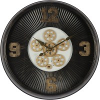 Radar klok met cijfers zwart/goud/wit