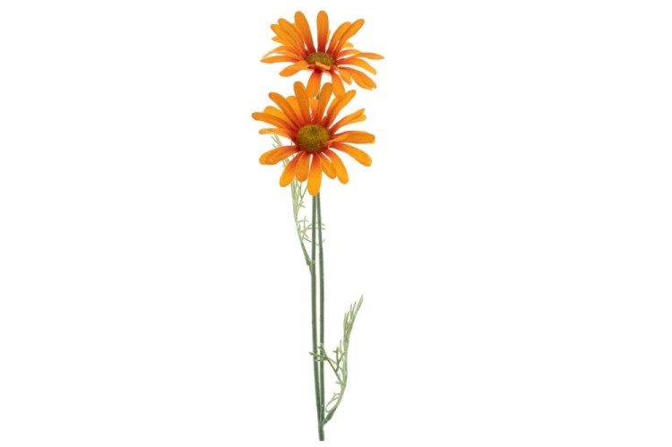Kunst bloem "Madeliefje" oranje