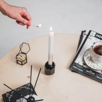 HV 4 Kaarsen- Wit/Zilver - 2x25 cm