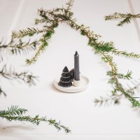 HV Kandelaar Kerstboom/Huisje - Zwart
