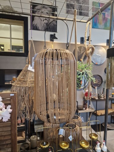 Hanglamp solar LED Didem naturel L
