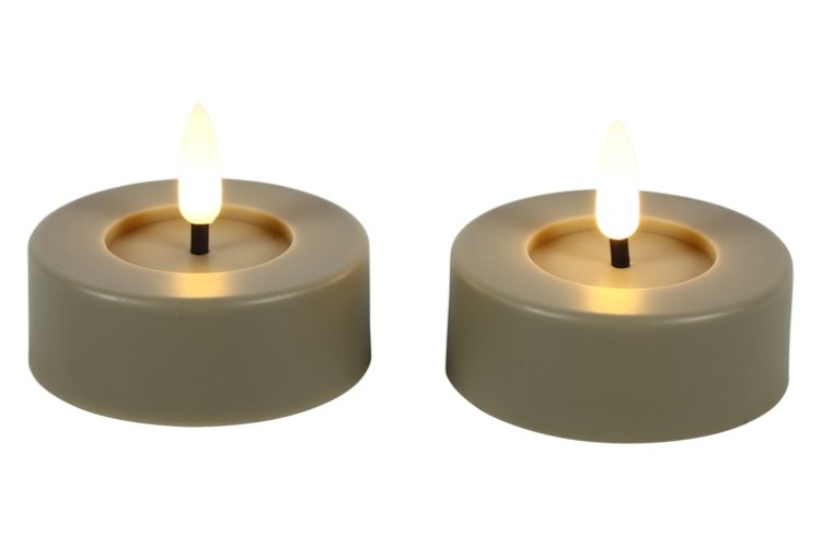 Maxi theelicht Ø6,7CM LED Taupe