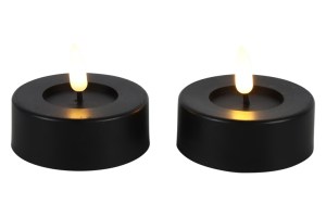 Huis kaars LED S grijs