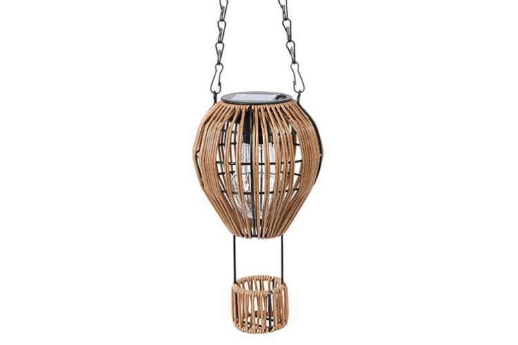 ibiza solar lamp, solar hanglamp tuin, boho buitenlamp, jute solar lamp, solar verlichting tuin, ibiza tuinlamp, buitenlamp zonne energie