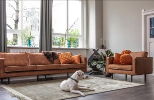 Rodeo fauteuil cognac ecoleer Bepurehome