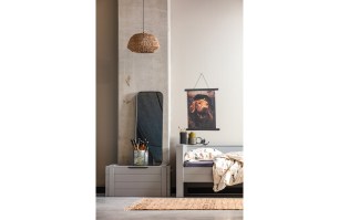 Doutzen Spiegel Metaal Zwart 110x40cm