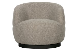 WOOLLY DRAAIFAUTEUIL BOUCLÉ NATUREL GEMELEERD VanEtje Stoer Wonen