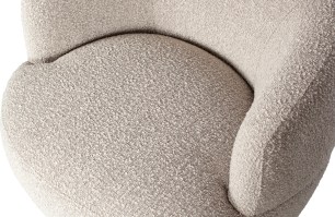 WOOLLY DRAAIFAUTEUIL BOUCLÉ NATUREL GEMELEERD VanEtje Stoer Wonen