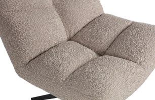 VINNY DRAAIFAUTEUIL BOUCLÉ ZAND VanEtje Stoer Wonen