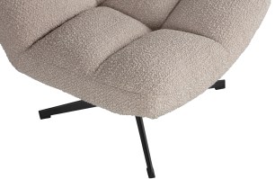 VINNY DRAAIFAUTEUIL BOUCLÉ ZAND VanEtje Stoer Wonen