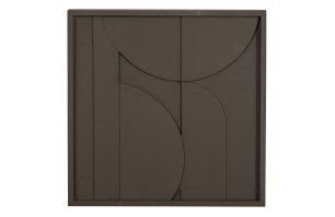 vierkant schilderij espresso 60x60cm