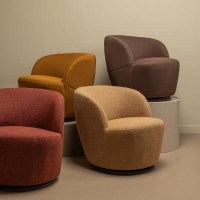 SERRA DRAAIFAUTEUIL GEWEVEN STOF CURRY MELANGE