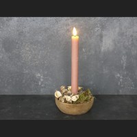 kandelaar rond teak M