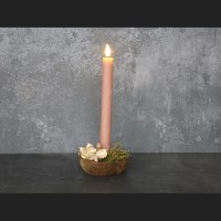 kandelaar rond teak S