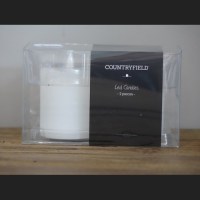 Stompkaars LED rustiek antiek Ø 5 cm rood set van 2