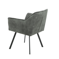Eetkamerstoel Emma Velvet | Hunter green | Met armleuning