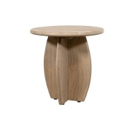 Bijzettafel Ø50, H50, Acacia Weathered Wood - Durban Table Collection
