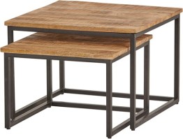 Cuba vierkante salontafel set van 2 medium- Best Seller Collection