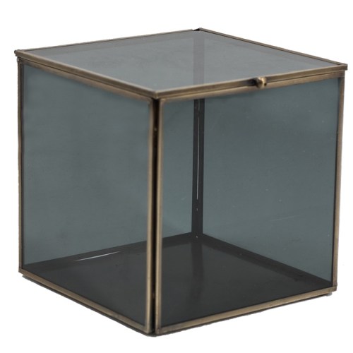 pbergdoos brass met rookglas maat L