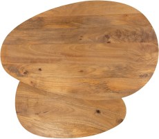 Kassel salontafel organisch, set van 2, Smooth Natural (17mm) - Must Have Collection