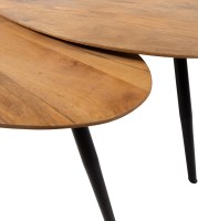 Kassel salontafel organisch, set van 2, Smooth Natural (17mm) - Must Have Collection