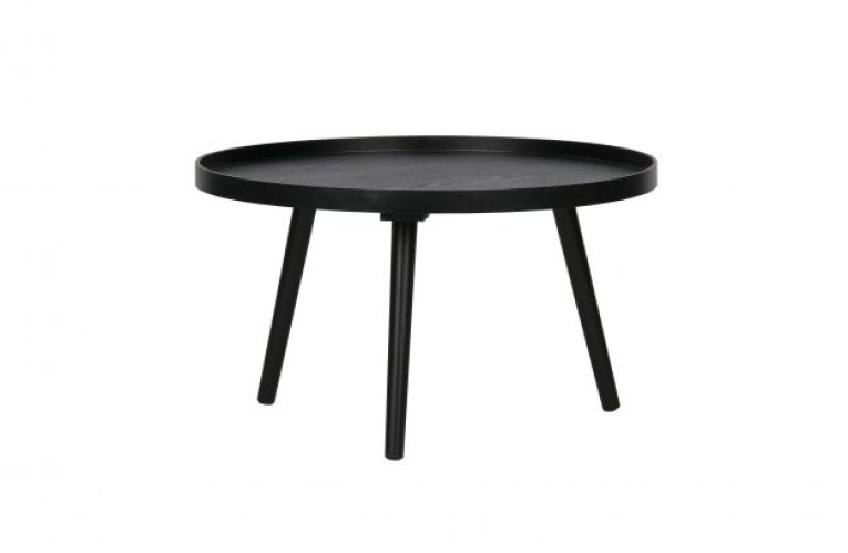 Mesa bijzettafel l hout zwart 34xø60 Woood