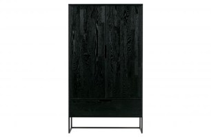 Silas 2-deurs Kast Eiken Geborsteld Black Night [fsc]