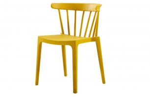 Bliss spijlenstoel kunststof army oker