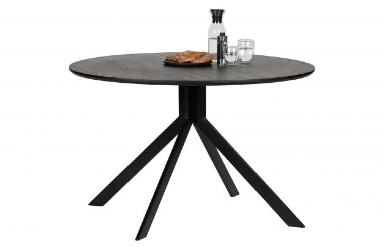 Bruno Eettafel Mdf Zwart 120 Cm