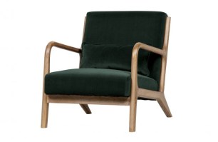 Mark fauteuil fluweel flessengroen Woood vtwonen weer verliefd op je huis
