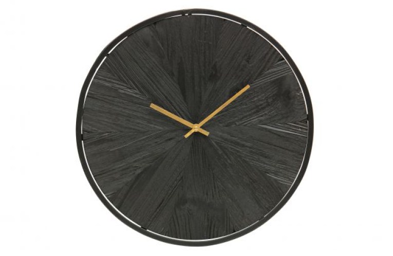 Valentino Wandklok Hout Zwart