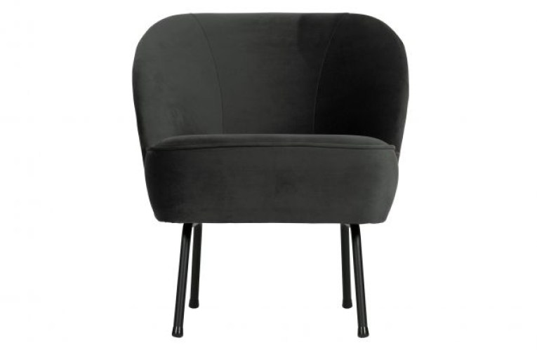 Vogue Fauteuil Fluweel Zwart