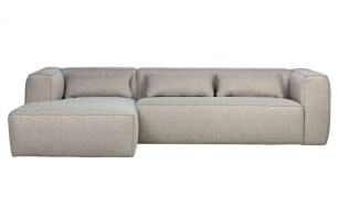 Bean Hoekbank Links Incl. Kussens Lichtgrijs Gemeleerd