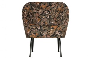 Vogue Fauteuil Fluweel Bouquet Zwart
