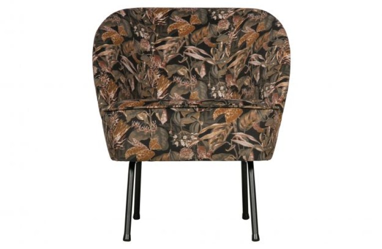Vogue Fauteuil Fluweel Bouquet Zwart