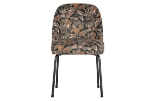 Vogue Eetkamerstoel Fluweel Bouquet Zwart