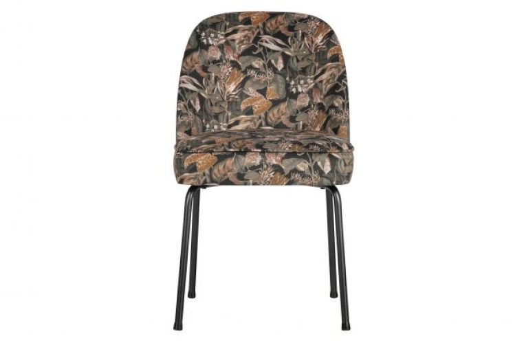 Vogue Eetkamerstoel Fluweel Bouquet Zwart