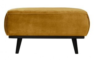 Statement Hocker Fluweel Honing Geel 80x55cm
