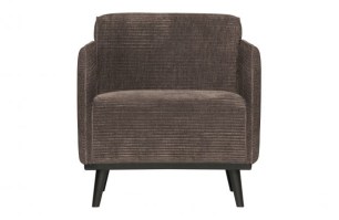 Statement Fauteuil Met Arm Brede Platte Rib Taupe