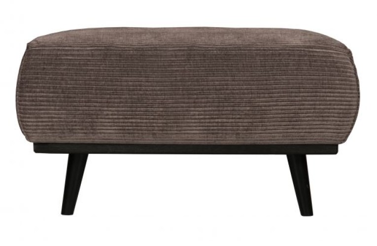 Statement Hocker Brede Platte Rib Taupe 80x55cm