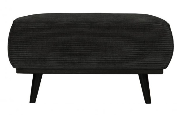 Statement Hocker Brede Platte Rib Graphite