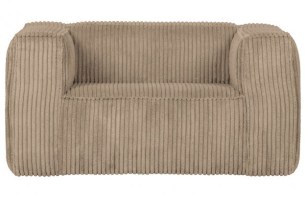Bean Fauteuil Grove Ribstof Travertin