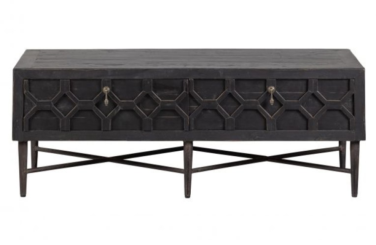 Bequest Salontafel Met Lades Hout Zwart