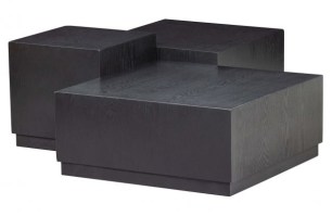 Set V 3 - Pim Bijzettafels Hout Zwart