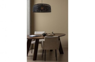 Roundly Eettafel/bureau Mangohout Walnoot 160x110